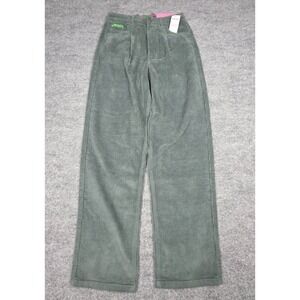 Empyre Relax Tori Corduroy Sk8 Pants Womens Small (25 x 34) Green NWT